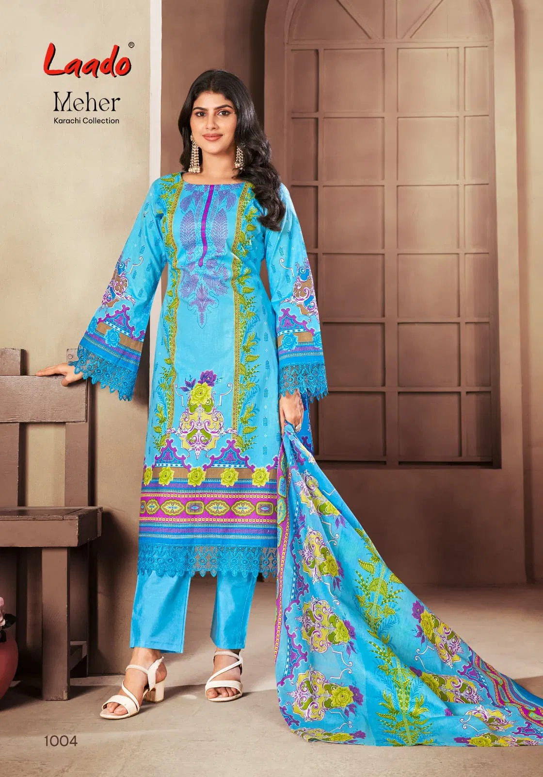 Meher Vol 1 By Laado Lawn Cotton Printed Dress Material Orders In India